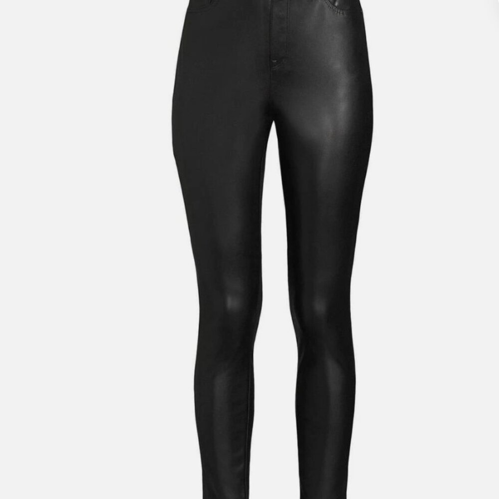 Sofia Jeans Rosa High Rise  Faux Leather Skinny Pant Jegging Size 4